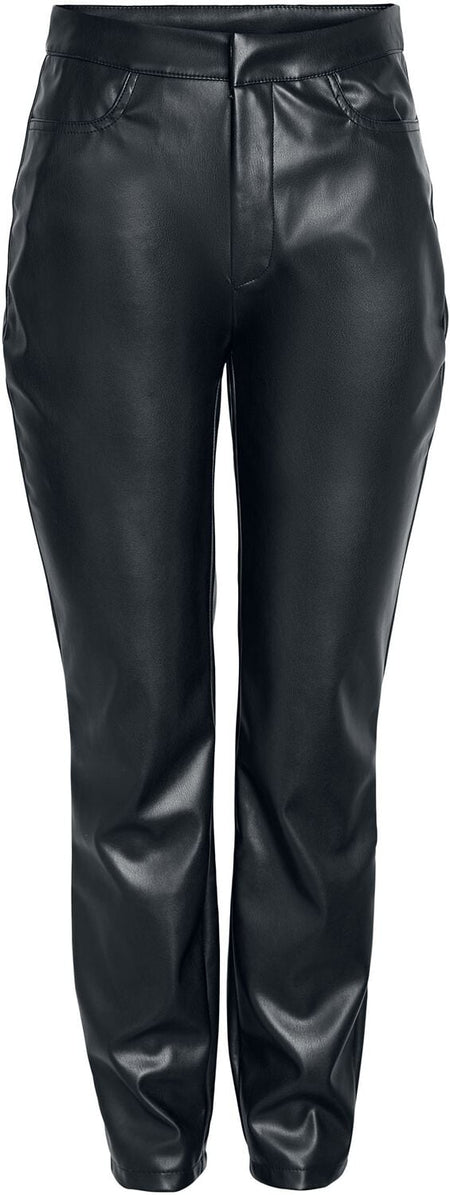 Pantalon imitation cuir  de Noisy May - Andy Moni PU - Panta-Court Taille Haute - W26L32 - pour Femme - noir - Noisy May