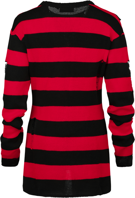 Pull tricoté Gothic de Heartless - Pull Oriana - XS à 4XL - pour Femme - rouge/noir - Heartless - View 2