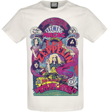 T-Shirt Manches courtes  de Led Zeppelin - Amplified Collection - Electric Magic - XS à XXL - pour Homme - blanc cassé - Led Zeppelin