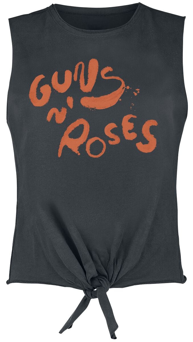 Top  de Guns N' Roses - Amplified Collection - Paint Logo - S à XL - pour Femme - anthracite - Guns N' Roses