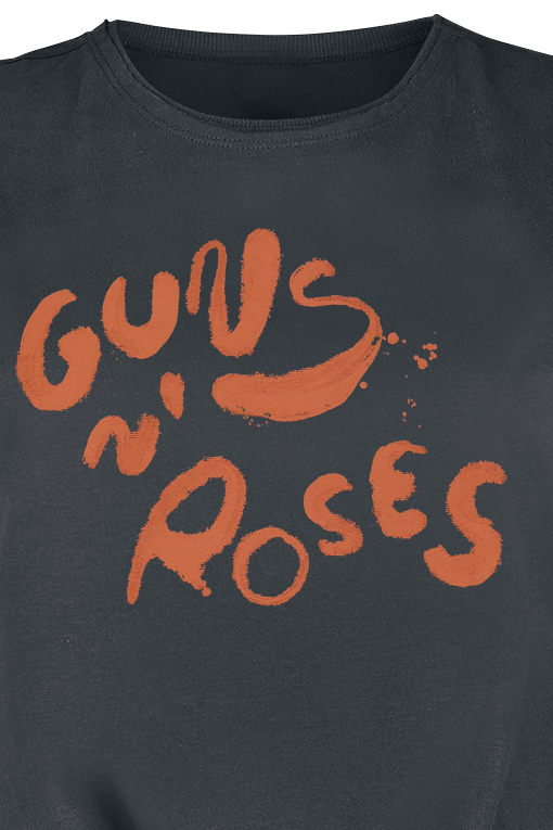 Top  de Guns N' Roses - Amplified Collection - Paint Logo - S à XL - pour Femme - anthracite - Guns N' Roses - View 2