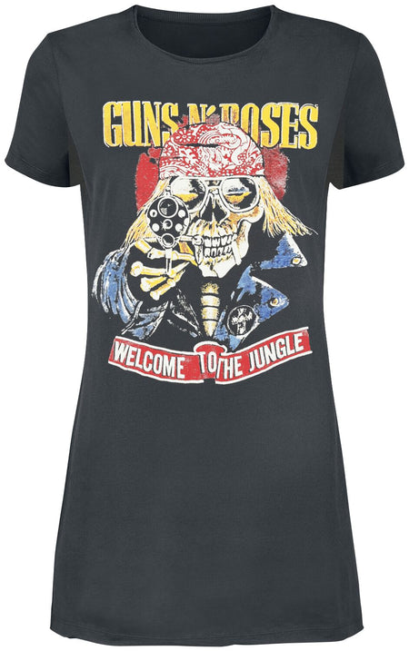 Robe courte  de Guns N' Roses - Amplified Collection - Welcom - S à M - pour Femme - anthracite - Guns N' Roses
