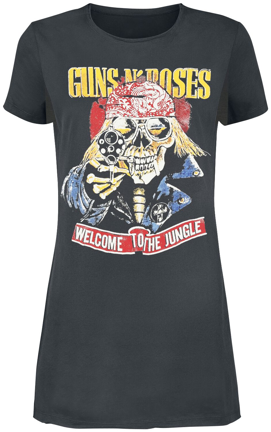 Robe courte  de Guns N' Roses - Amplified Collection - Welcom - S à M - pour Femme - anthracite - Guns N' Roses