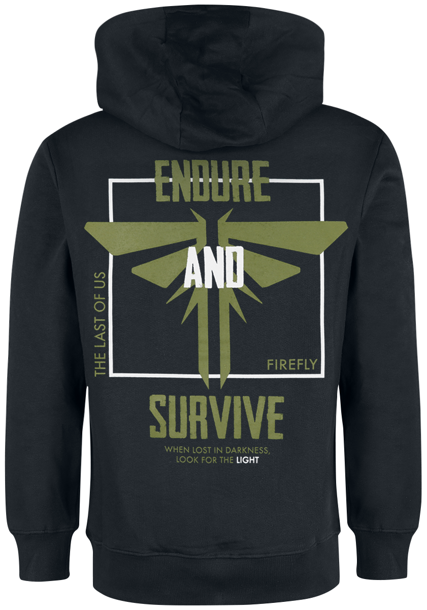 Sweat-shirt zippé à capuche Gaming de The Last Of Us - Inscription Graffiti Lucioles - S à XXL - pour Homme - noir - The Last Of Us - View 2