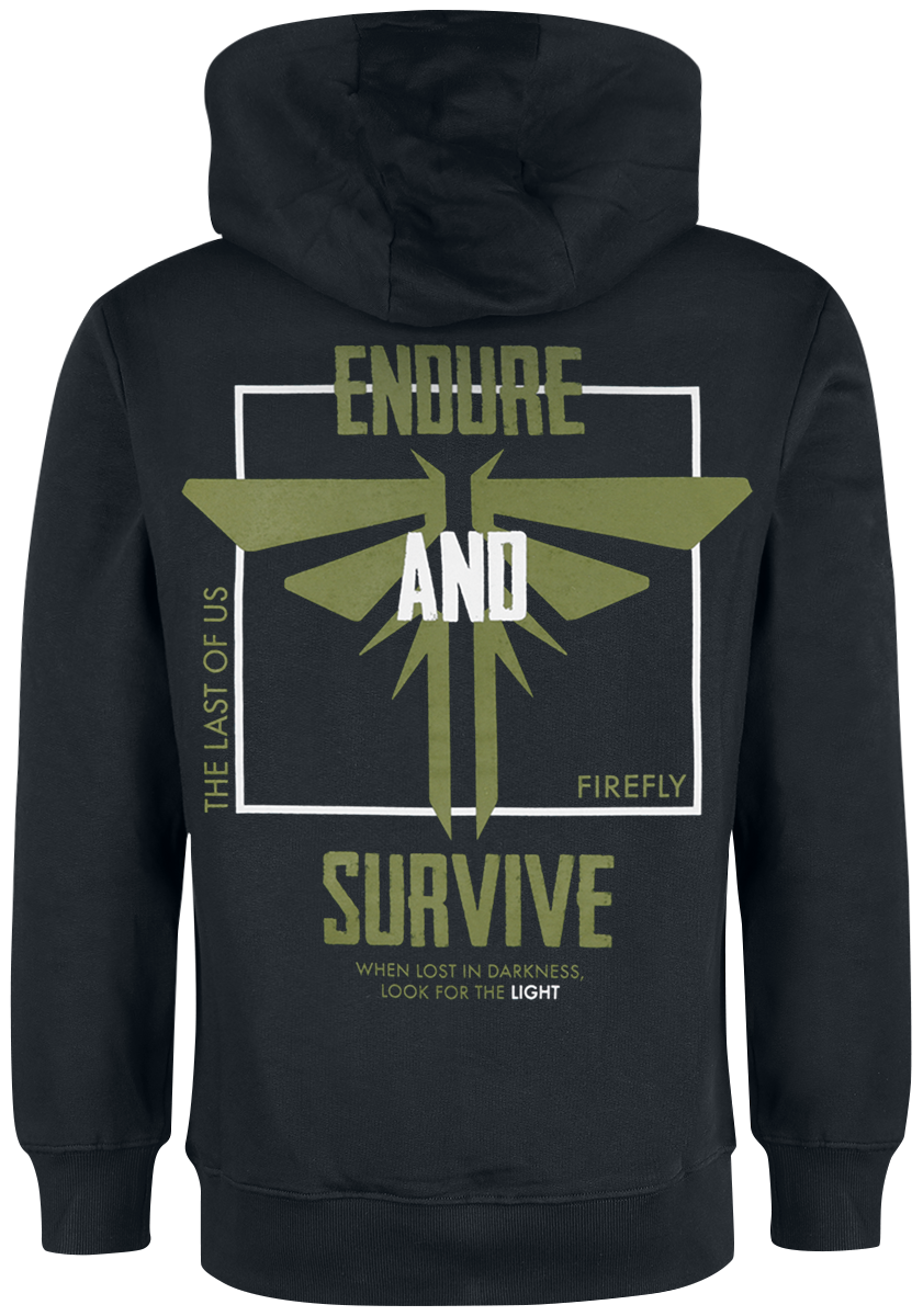 Sweat-shirt zippé à capuche Gaming de The Last Of Us - Inscription Graffiti Lucioles - S à XXL - pour Homme - noir - The Last Of Us - View 2