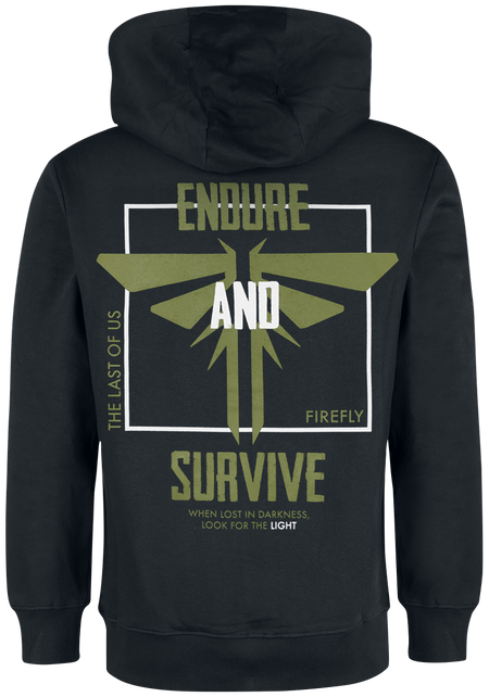Sweat-shirt zippé à capuche Gaming de The Last Of Us - Inscription Graffiti Lucioles - S à XXL - pour Homme - noir - The Last Of Us - View 2