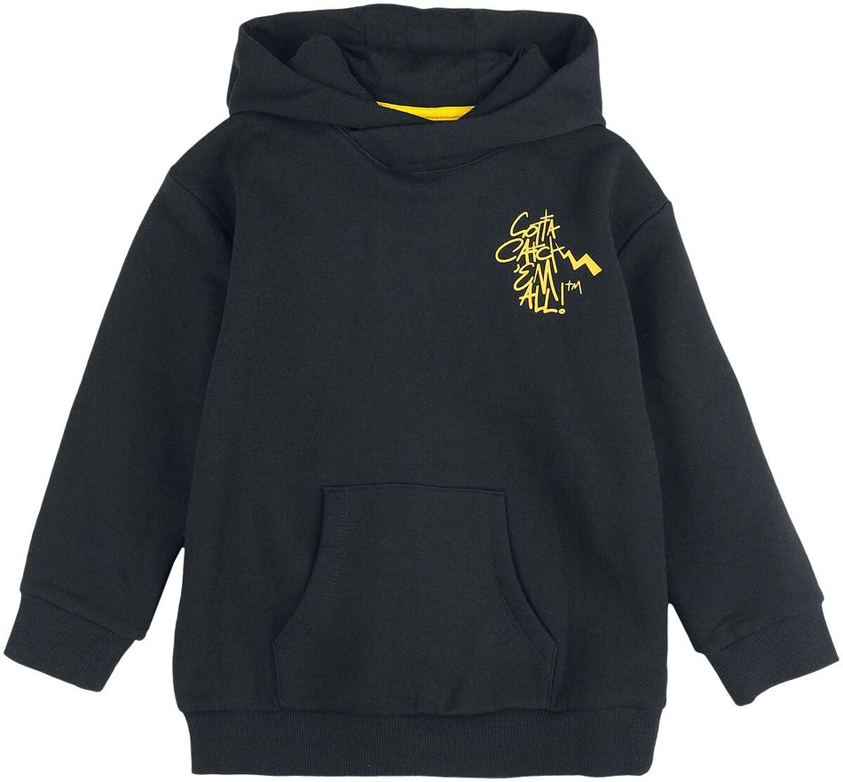 Sweat-Shirt à capuche Gaming de Pokémon - Enfants - Pikachu - Punk - 134/140 - pour filles & garçonse - noir - Pokémon