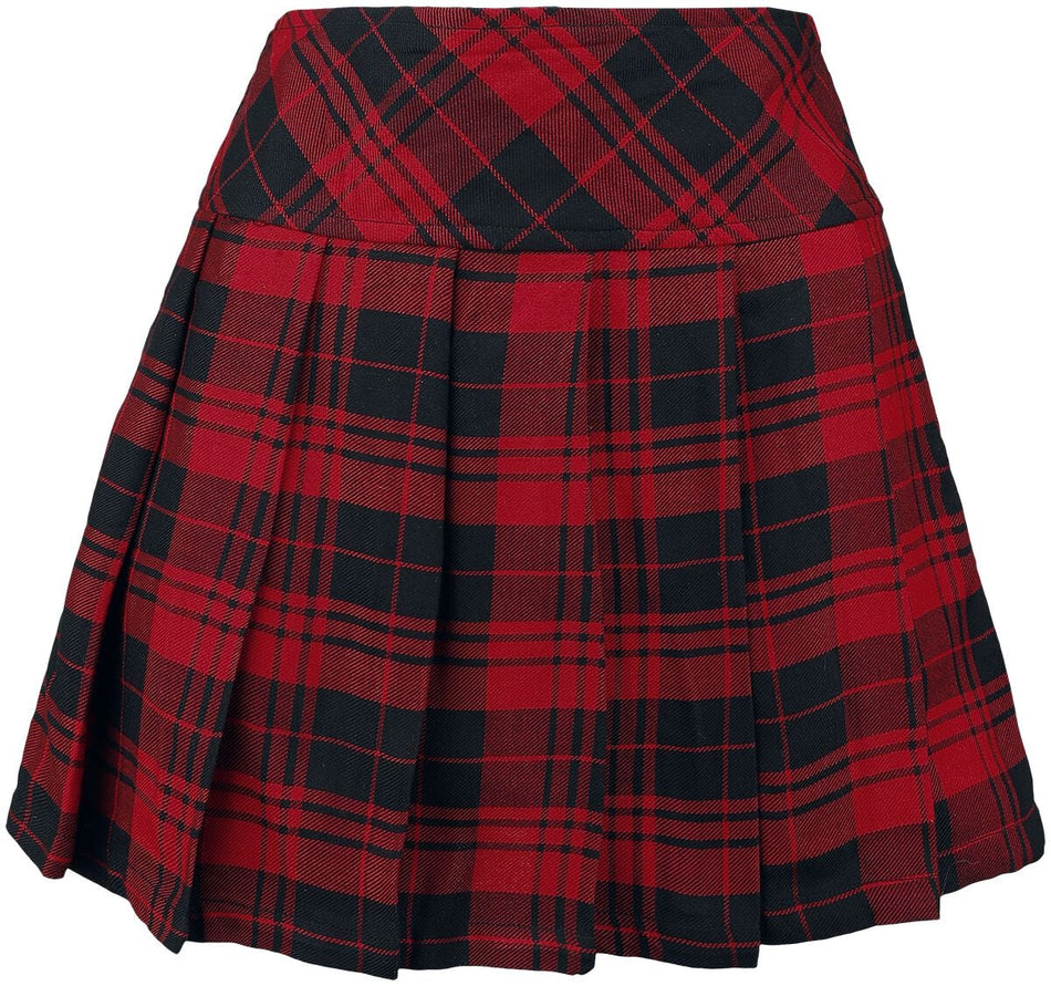 Jupe courte Gothic de Heartless - Jupe Zorya - XS à XXL - pour Femme - rouge/noir - Heartless