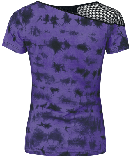 T-Shirt Manches courtes Gothic de Poizen Industries - Haut Sabrina - XS à 4XL - pour Femme - noir/lilas - Poizen Industries - View 2