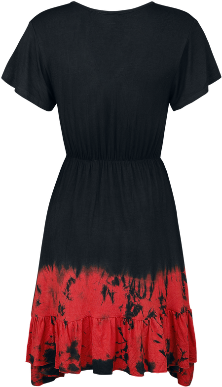 Robe courte Gothic de Innocent - Robe Megaera - S à XL - pour Femme - noir/rouge - innocent - View 2