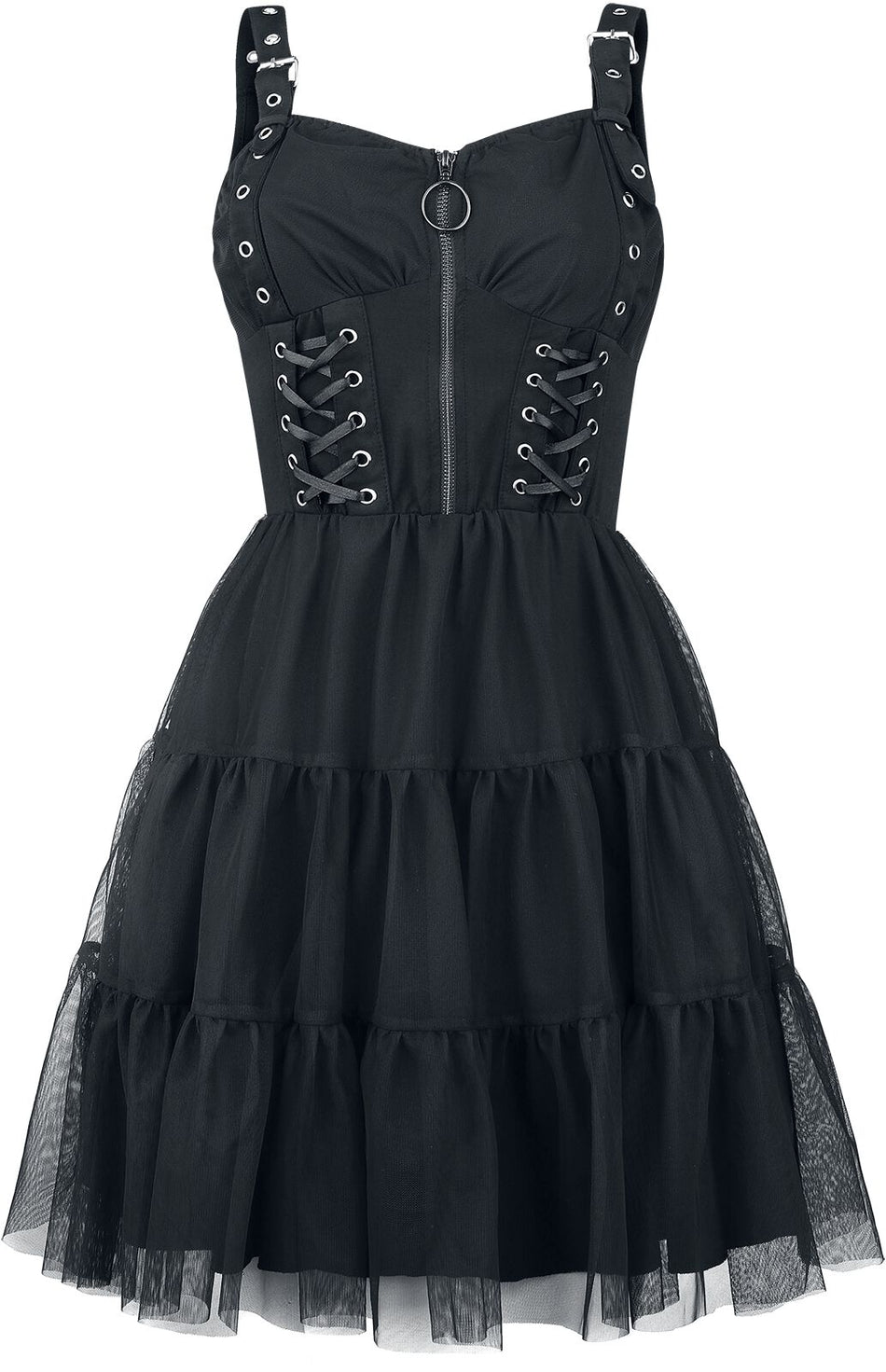 Robe mi-longue Gothic de Vixxsin - Robe Selkie - XS à M - pour Femme - noir - Vixxsin