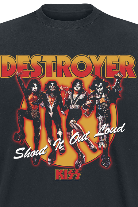T-Shirt Manches courtes  de Kiss - Destroyer - S à XXL - pour Homme - noir - Kiss - View 2