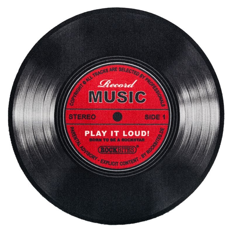 Tapis  de Record Music - pour Unisexe - noir/rouge - Record Music