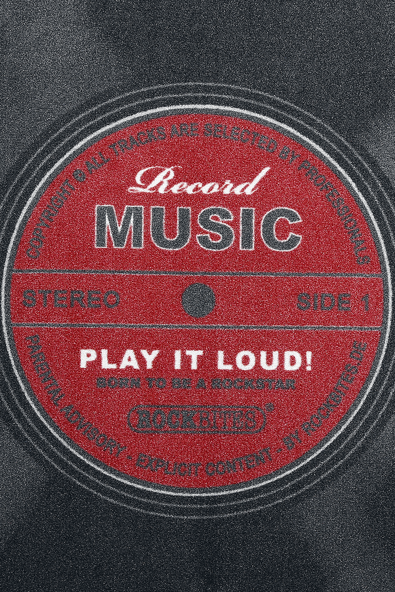 Tapis  de Record Music - pour Unisexe - noir/rouge - Record Music - View 2