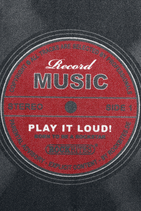 Tapis  de Record Music - pour Unisexe - noir/rouge - Record Music - View 2