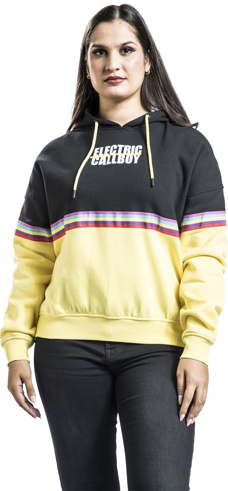 Sweat-shirt à capuche  de Electric Callboy - EMP Signature Collection - Girl Kapuzenpullover - S à 3XL - pour Femme - noir/jaune - Electric Callboy