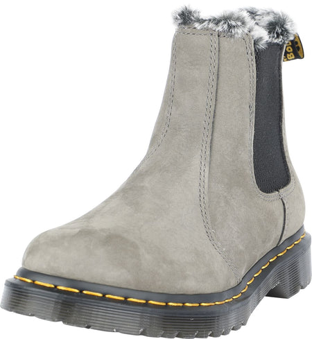 Bottes  de Dr. Martens - 2976 Leonore -  Nickel Grey Milled Nubuck Wp - EU36 - pour Femme - gris - Dr. Martens