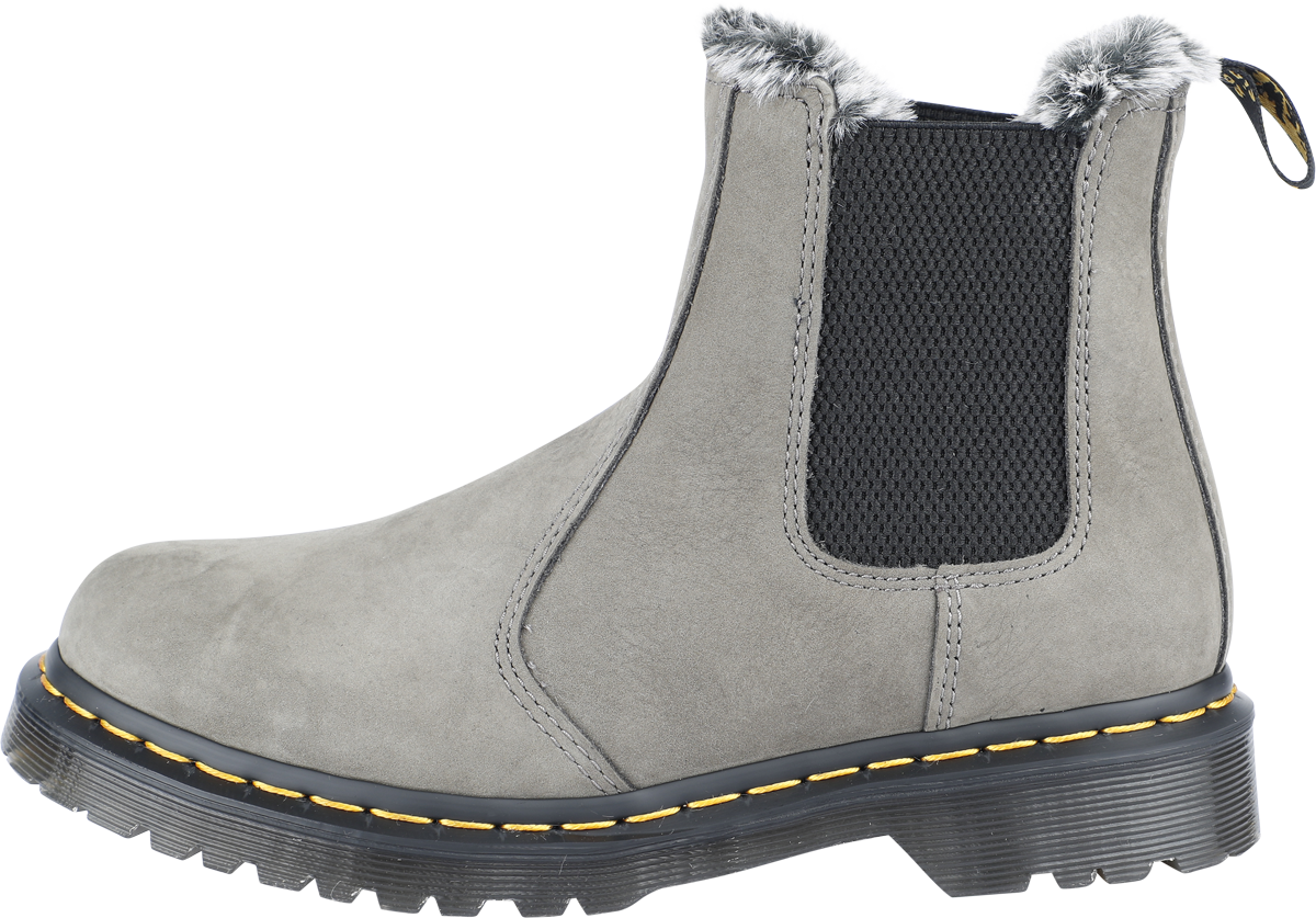 Bottes  de Dr. Martens - 2976 Leonore -  Nickel Grey Milled Nubuck Wp - EU36 - pour Femme - gris - Dr. Martens - View 2