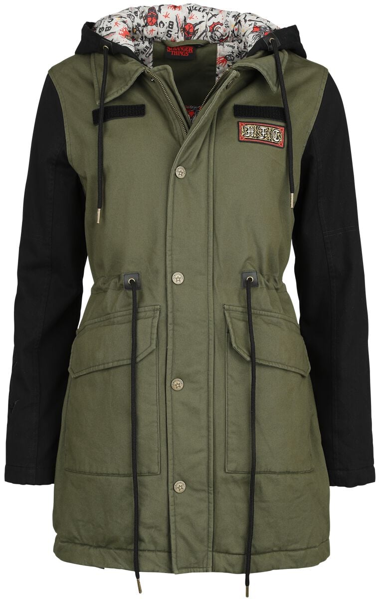 Parka  de Stranger Things - Hellfire Club - S à XXL - pour Femme - vert/noir - Stranger Things