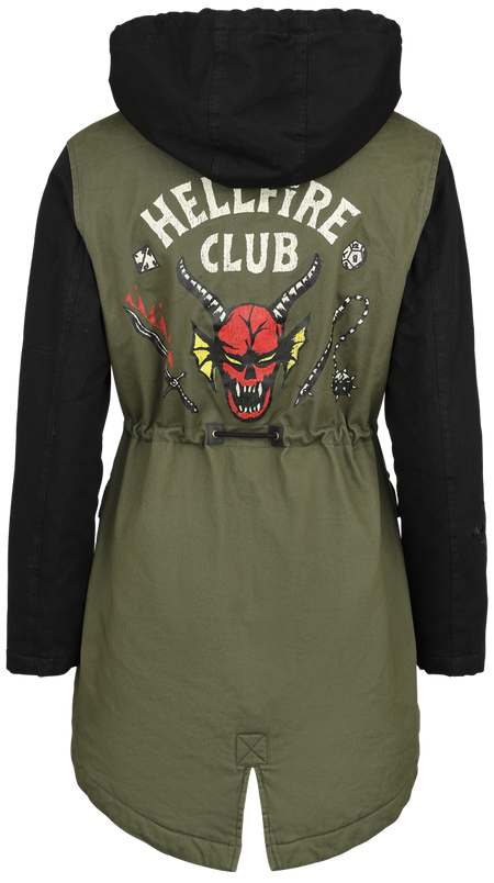 Parka  de Stranger Things - Hellfire Club - S à XXL - pour Femme - vert/noir - Stranger Things - View 2