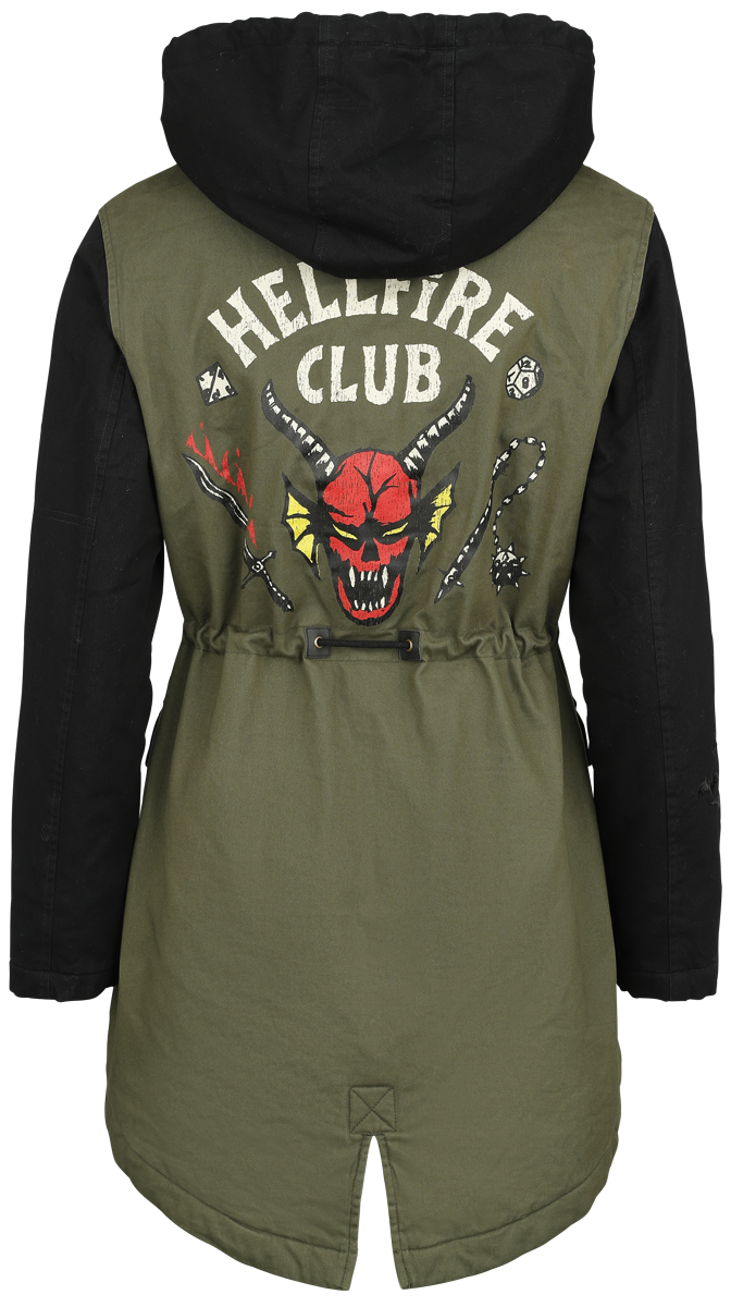 Parka  de Stranger Things - Hellfire Club - S à XXL - pour Femme - vert/noir - Stranger Things - View 2