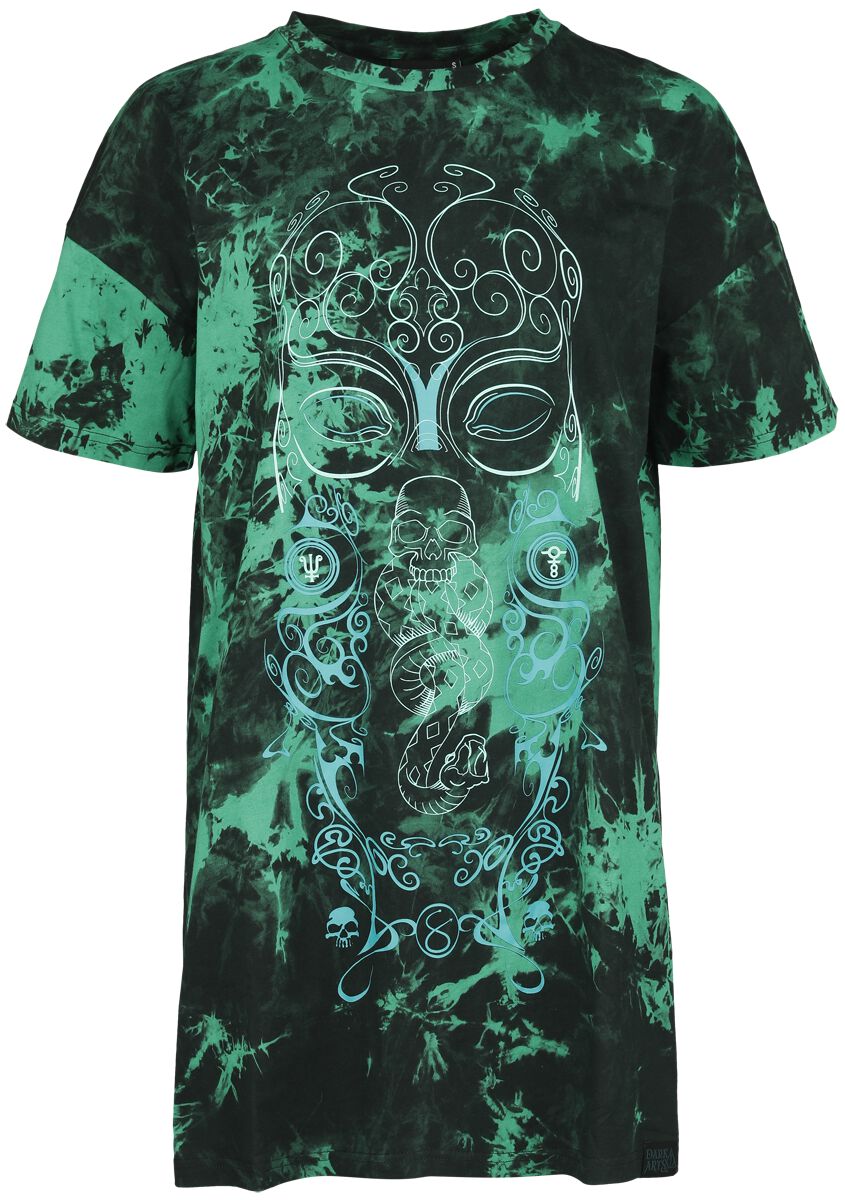 T-Shirt Manches courtes  de Harry Potter - Marque Des Ténèbres - S à M - pour Femme - noir/vert - Harry Potter