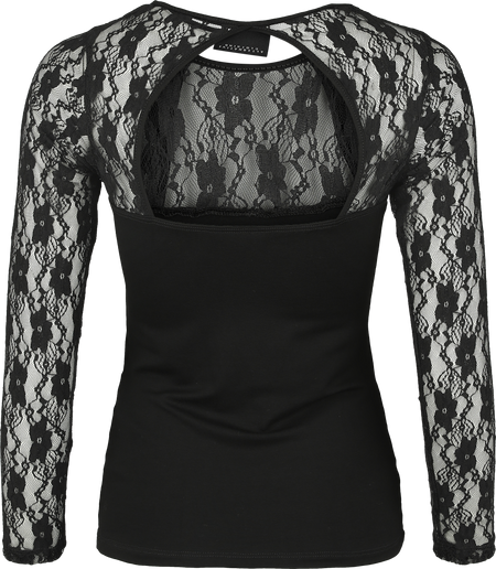 T-shirt manches longues  de Outer Vision - Montse - S à 4XL - pour Femme - noir - Outer Vision - View 2