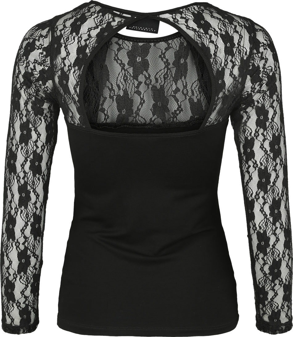 T-shirt manches longues  de Outer Vision - Montse - S à 4XL - pour Femme - noir - Outer Vision - View 2