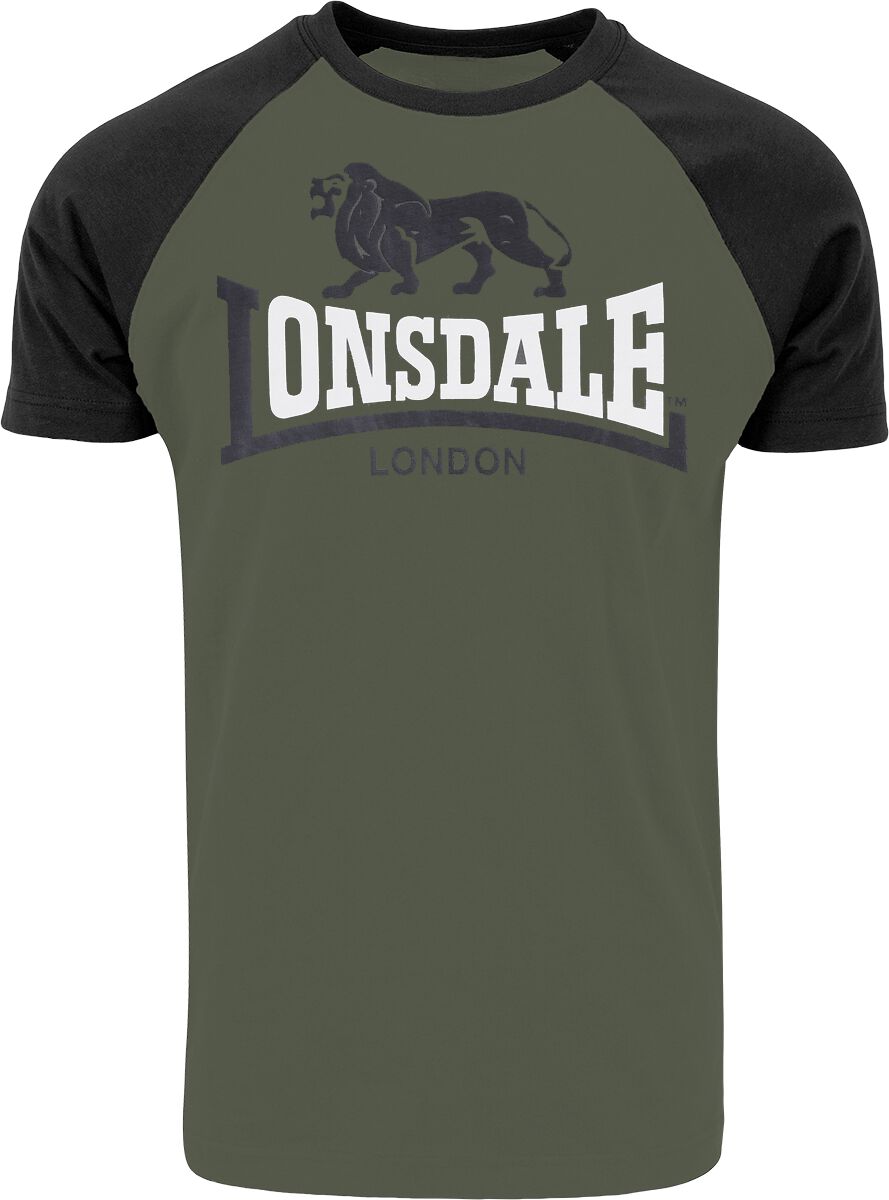 T-Shirt Manches courtes  de Lonsdale London - Magilligan - S à 3XL - pour Homme - olive/noir - Lonsdale London