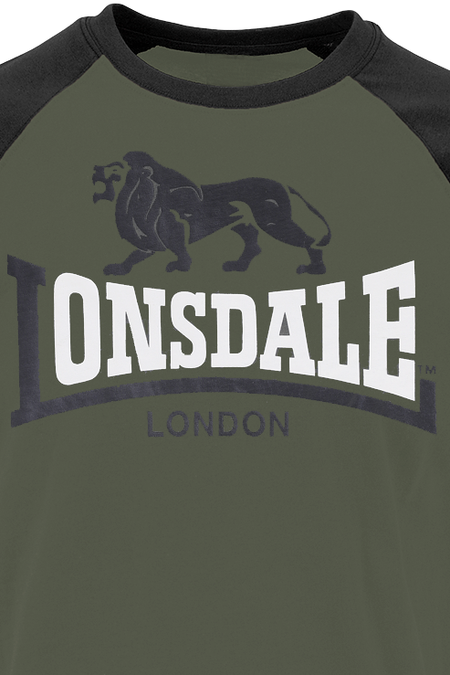 T-Shirt Manches courtes  de Lonsdale London - Magilligan - S à 3XL - pour Homme - olive/noir - Lonsdale London - View 2