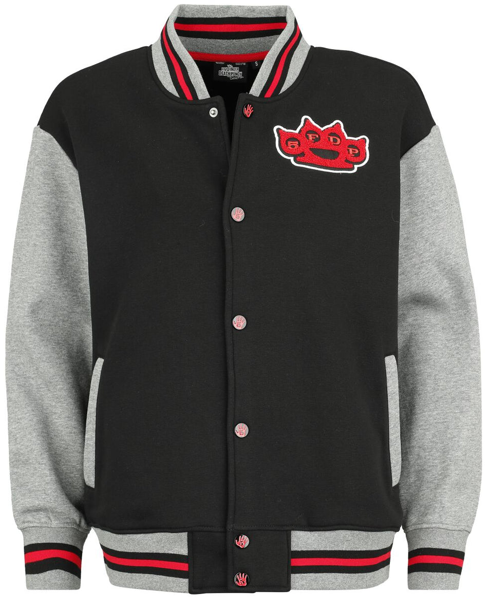 Veste Varsity  de Five Finger Death Punch - EMP Signature Collection - S à M - pour Femme - chiné noir/gris - Five Finger Death Punch