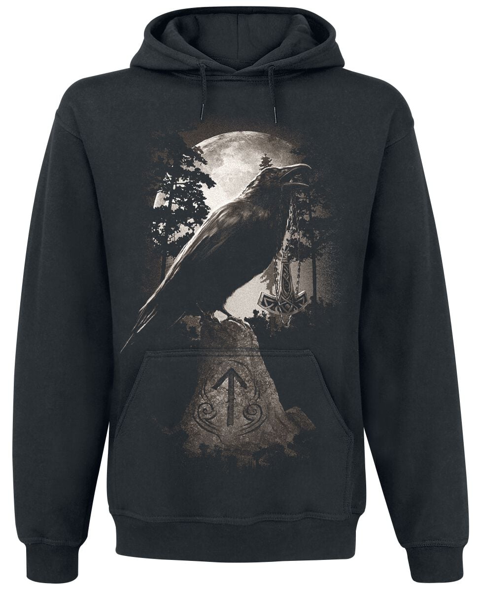 Sweat-shirt à capuche  de Toxic Angel - Fallen - S à 5XL - pour Homme - noir - Toxic Angel
