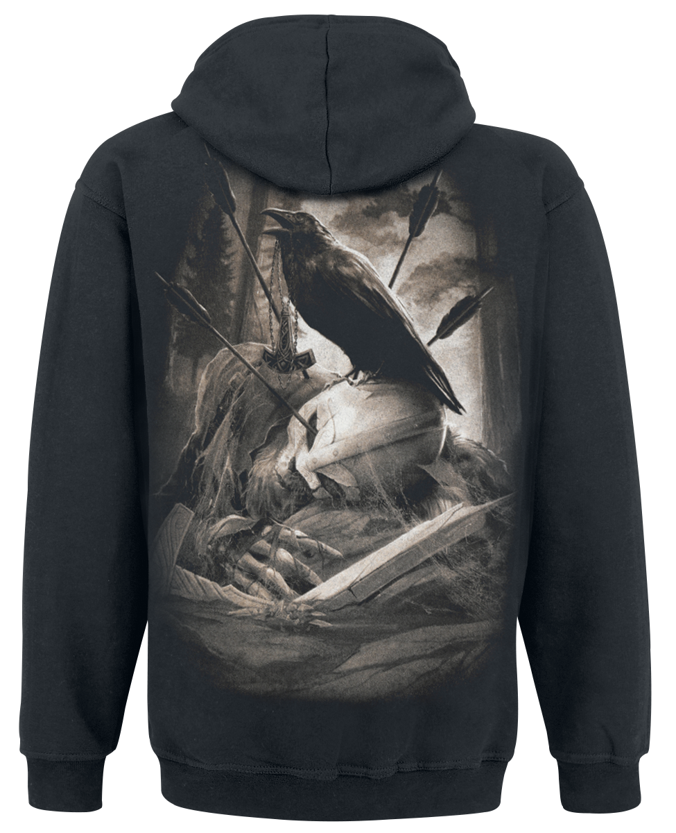 Sweat-shirt à capuche  de Toxic Angel - Fallen - S à 5XL - pour Homme - noir - Toxic Angel - View 2
