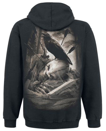 Sweat-shirt à capuche  de Toxic Angel - Fallen - S à 5XL - pour Homme - noir - Toxic Angel - View 2