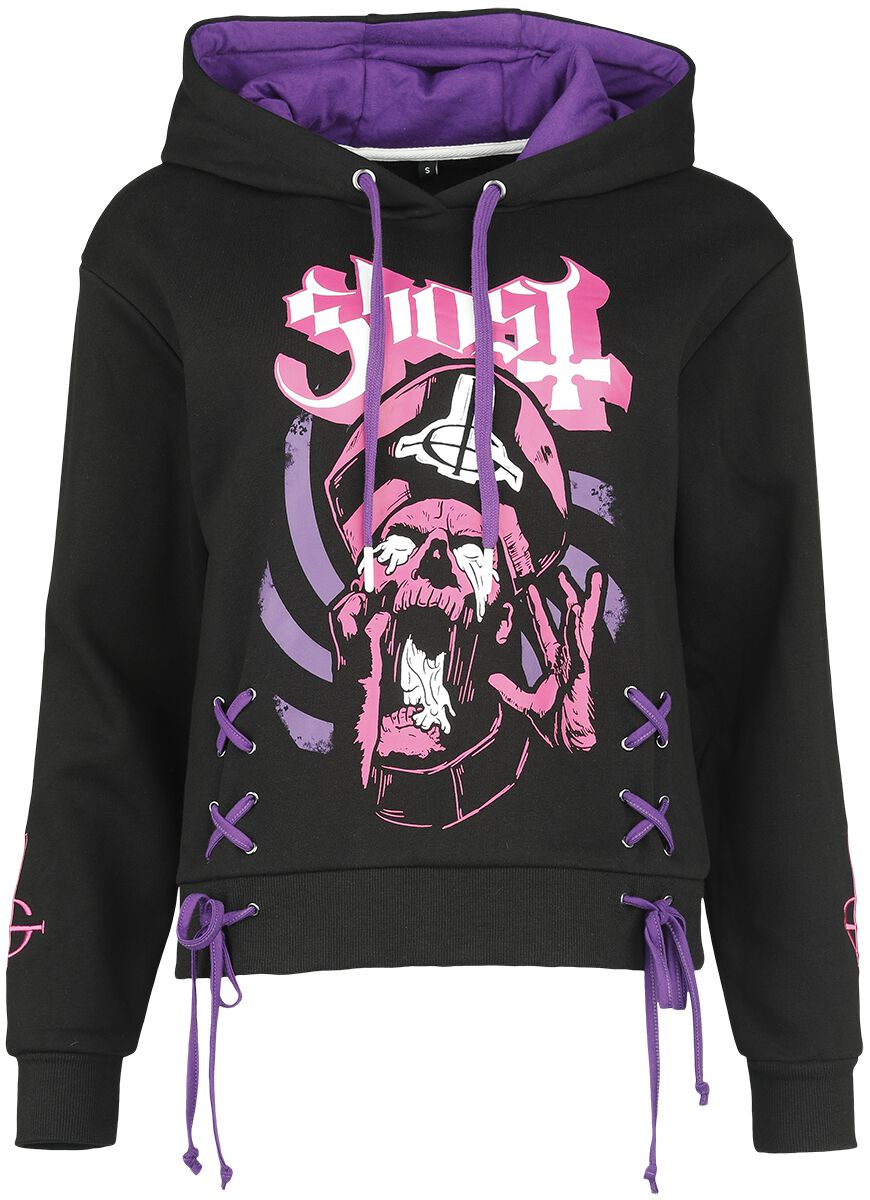 Sweat-shirt à capuche  de Ghost - EMP Signature Collection - S à XXL - pour Femme - noir/lilas - Ghost
