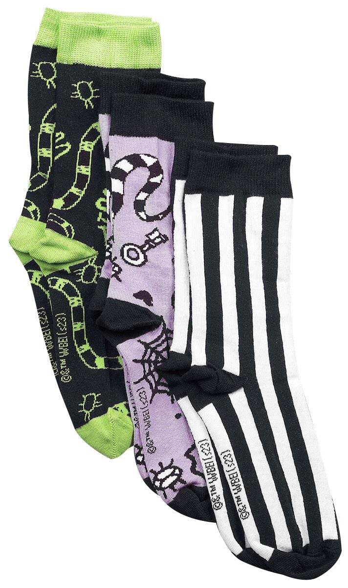 Chaussettes  de Beetlejuice - EU35-38 à EU 39-42 - pour Femme - multicolore - Beetlejuice