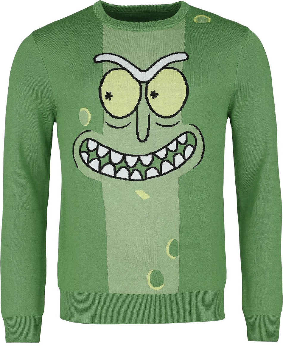 Pull tricoté  de Rick & Morty - Pickle Rick - S à M - pour Homme - multicolore - Rick & Morty
