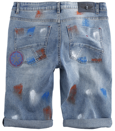 Short  de Rock Rebel by EMP - Short Délavé - 32 à 36 - pour Homme - bleu - Rock Rebel by EMP - View 2