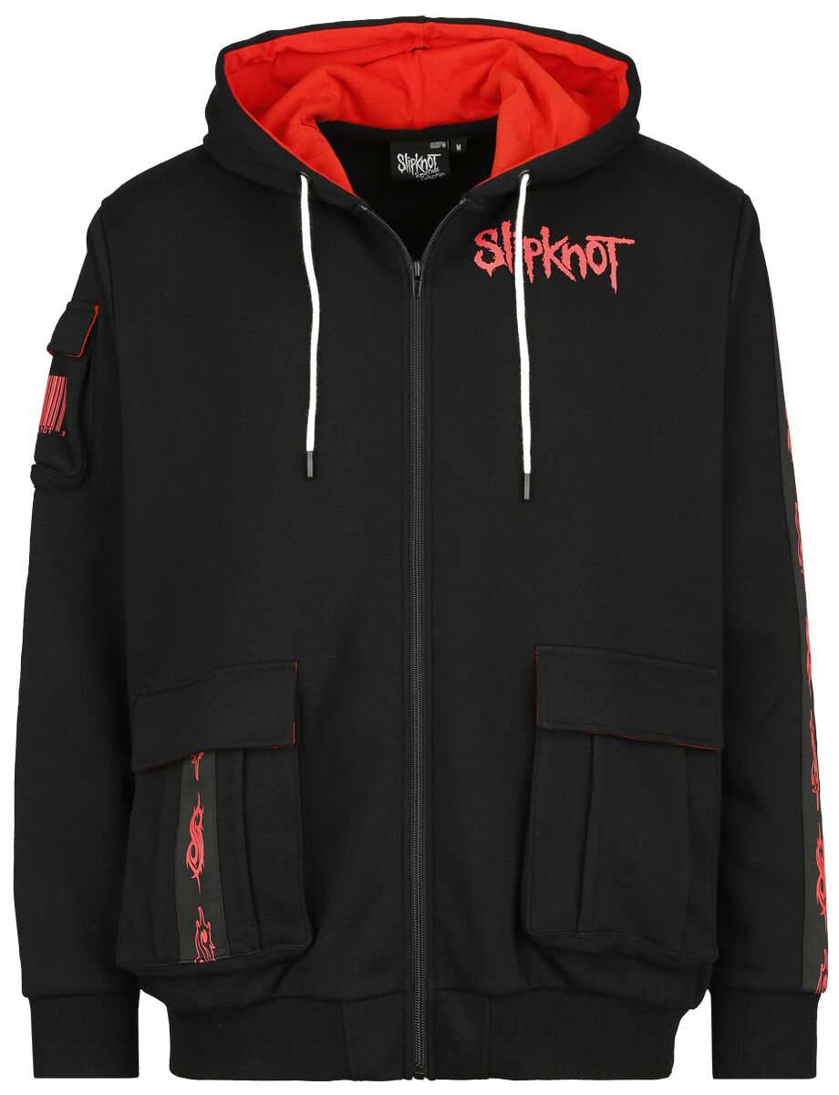 Sweat-shirt zippé à capuche  de Slipknot - EMP Signature Collection - Oversize - S à 3XL - pour Homme - noir - Slipknot