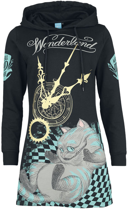 Robe mi-longue Disney de Alice Au Pays Des Merveilles - Mad Cat - S à XXL - pour Femme - noir - Alice Au Pays Des Merveilles