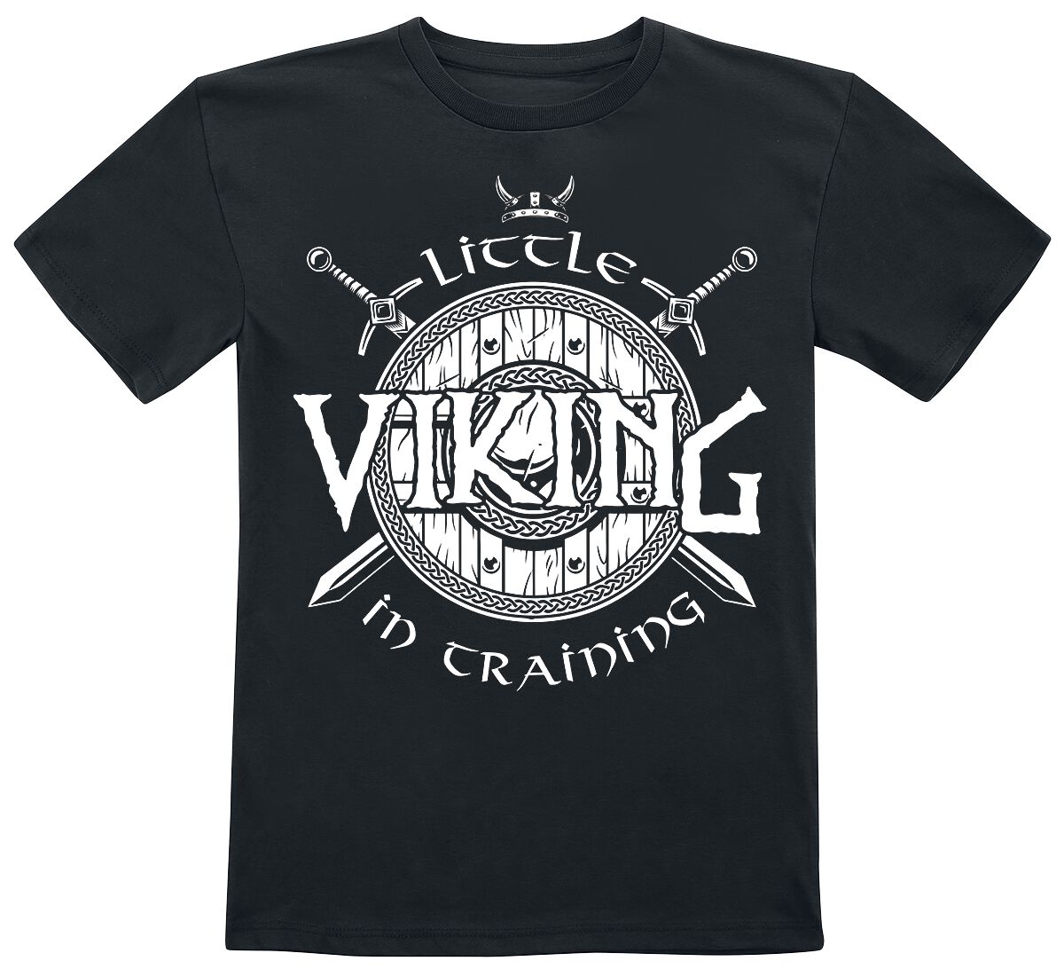 T-Shirt Manches courtes Fun de Slogans - Little Viking In Training - 116 à 164 - pour Unisexe - noir - Slogans