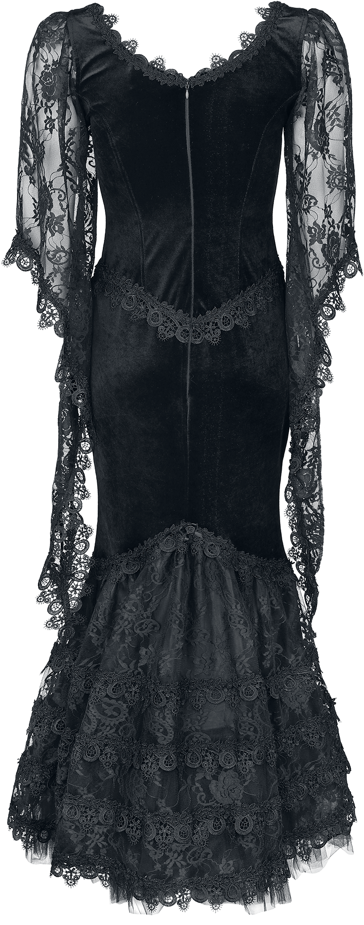 Robe longue Gothic de Sinister Gothic - XS à XXL - pour Femme - noir - Sinister Gothic - View 2
