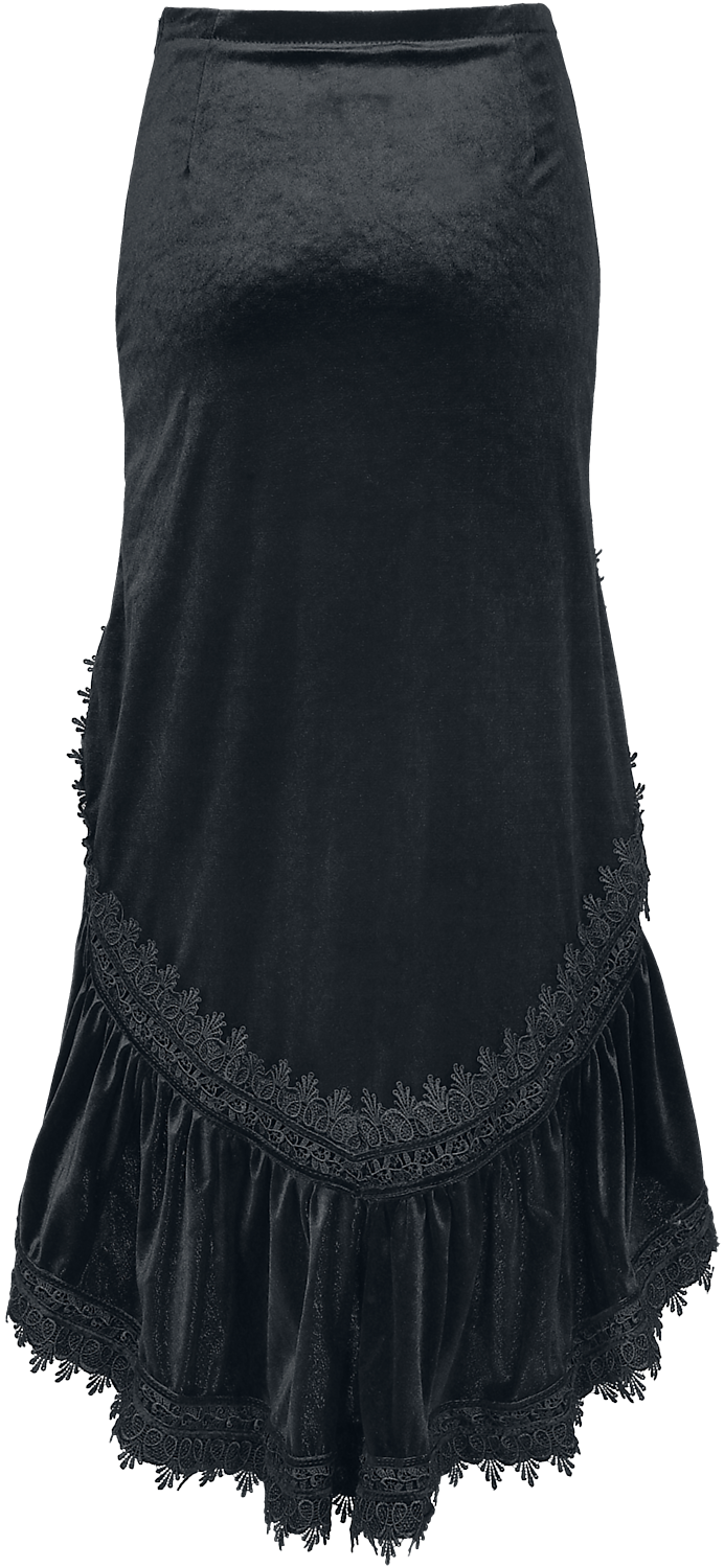 Jupe mi-longue Gothic de Sinister Gothic - Jupe Asymétrique - XS à XXL - pour Femme - noir - Sinister Gothic - View 2