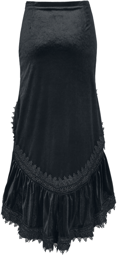 Jupe mi-longue Gothic de Sinister Gothic - Jupe Asymétrique - XS à XXL - pour Femme - noir - Sinister Gothic - View 2