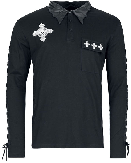 T-shirt manches longues Gothic de Gothicana by EMP - Gothicana X Anne Stokes - Haut manches longues - L - pour Homme - noir - Gothicana by EMP