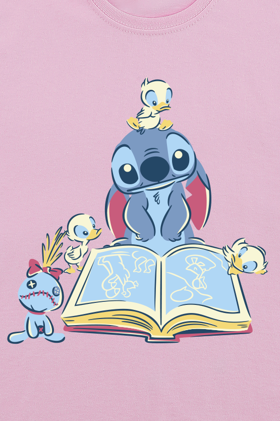 T-shirt Disney de Lilo & Stitch - Enfants - Lecture - 116 à 152 - pour filles - rose clair - Lilo & Stitch - View 2