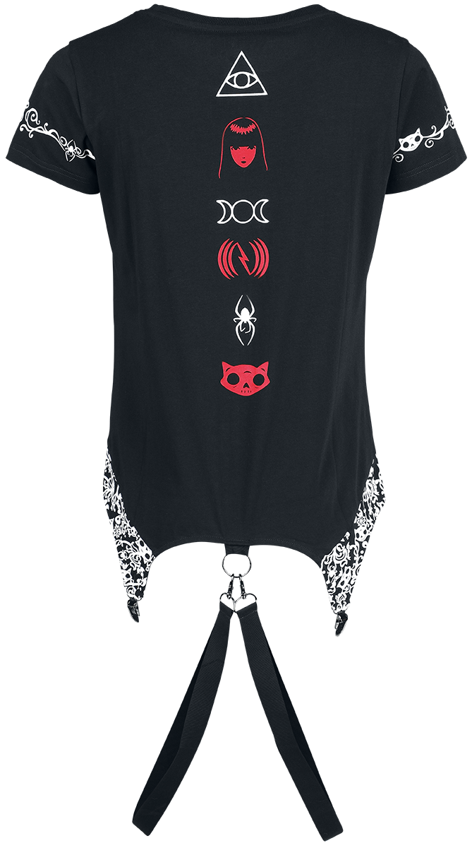 T-Shirt Manches courtes Gothic de Gothicana by EMP - Gothicana - T-Shirt avec Sangles - S à XXL - pour Femme - noir - Gothicana by EMP - View 2