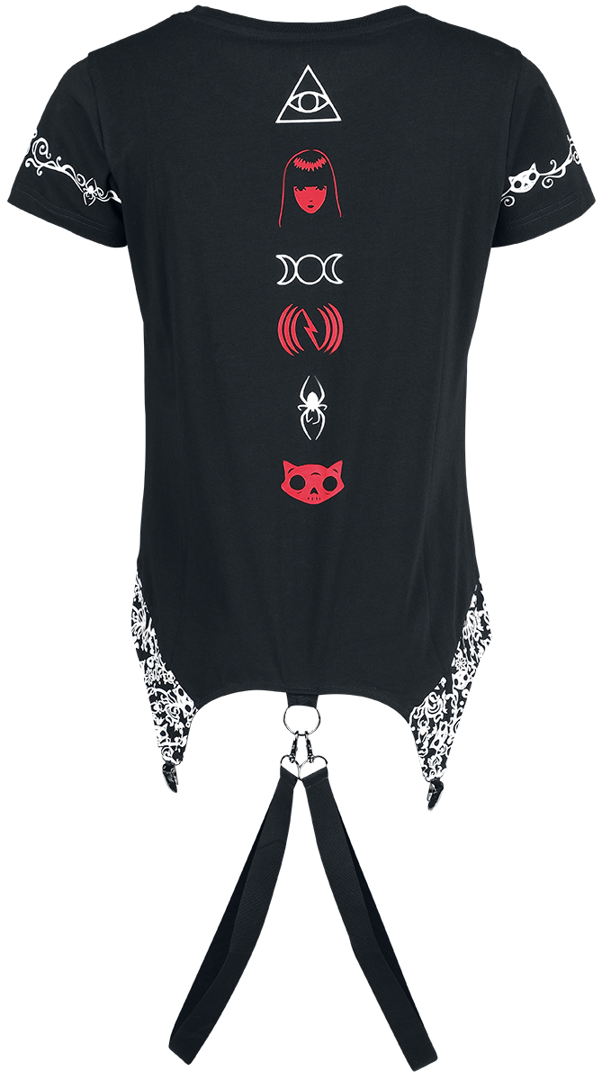 T-Shirt Manches courtes Gothic de Gothicana by EMP - Gothicana - T-Shirt avec Sangles - S à XL - pour Femme - noir - Gothicana by EMP - View 2