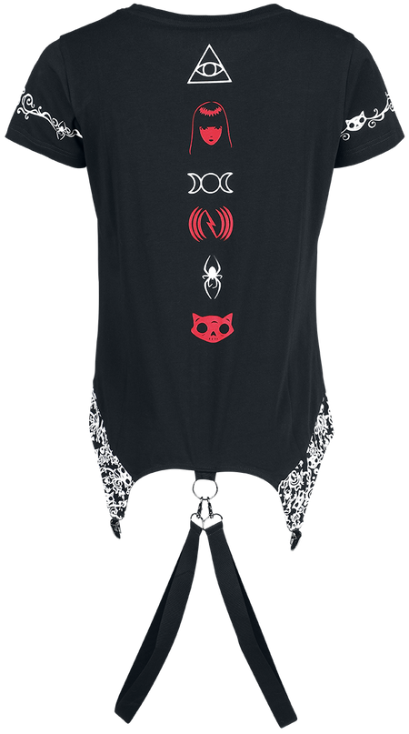 T-Shirt Manches courtes Gothic de Gothicana by EMP - Gothicana - T-Shirt avec Sangles - S à XL - pour Femme - noir - Gothicana by EMP - View 2