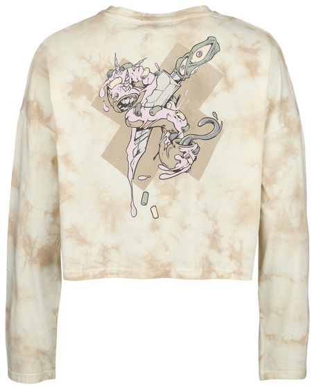 T-shirt manches longues  de RED by EMP - Haut manches longues court tie-dye - M à XXL - pour Femme - beige - RED by EMP - View 2